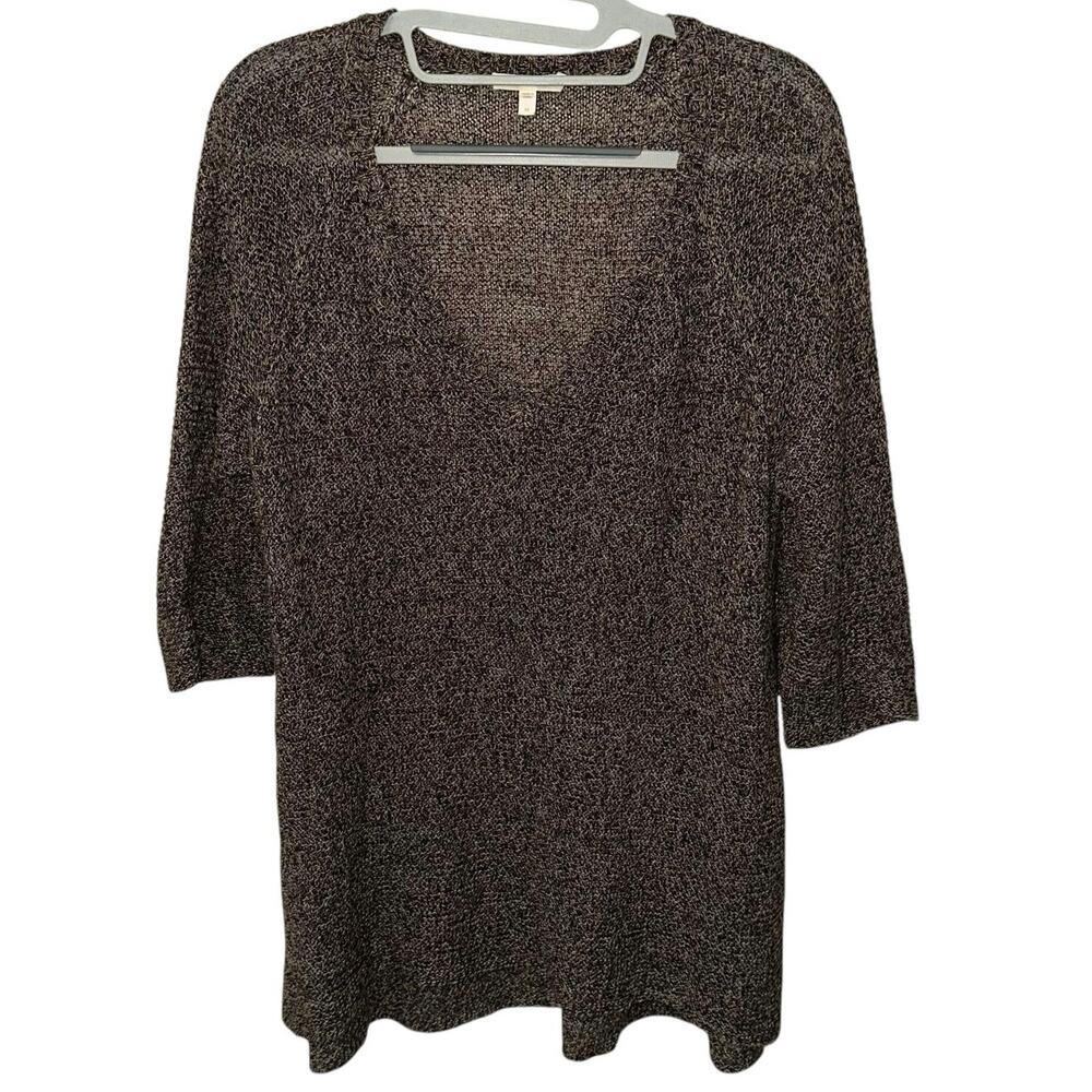 Eileen Fisher Linen Sweater Medium Lightweight Knit Neutral‎ Minimalist Top